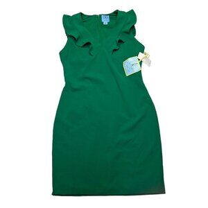CeCe Dillards Exclusive mini dress NWT green sleeveless Ruffles size 8